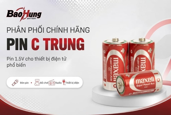 Pin Bảo Hùng - cung cấp pin C Maxell chính hãng với mức giá cạnh tranh