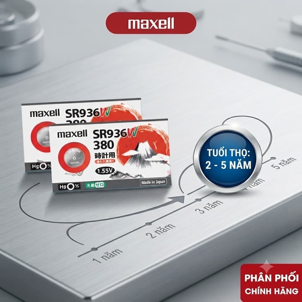 Pin Oxit Bạc có tuổi thọ 2 - 5 năm, bền bỉ hơn pin Alkaline