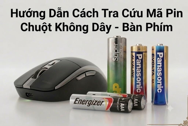 Pin chuột không dây tiêu chuẩn là pin Alkaline AA/AAA
