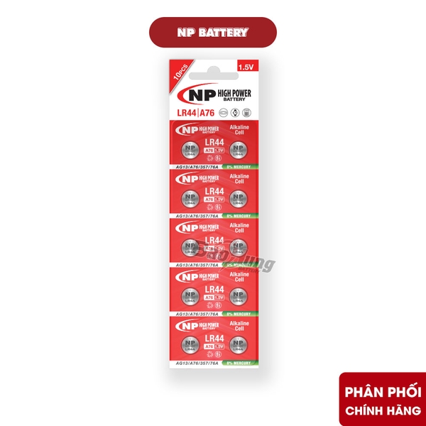Pin National Power Alkaline LR44 (AG13 / A76) - Hàng Chính Hãng
