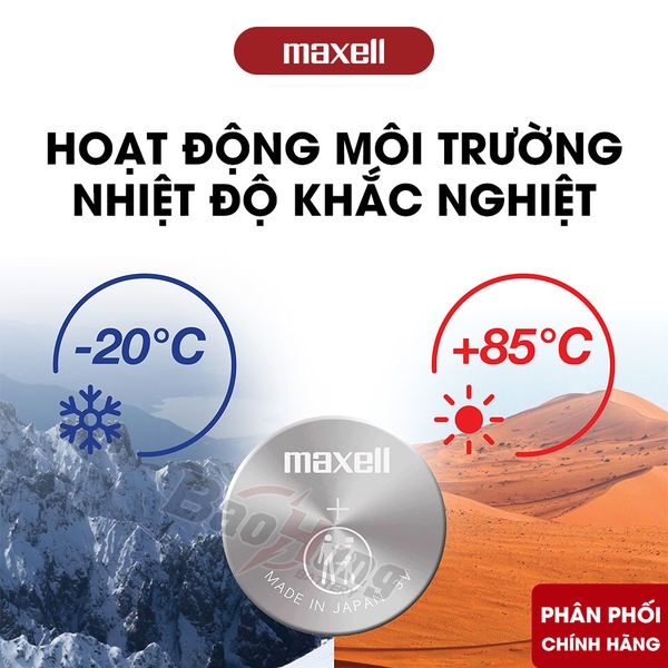 Pin Maxell CR2032S Lithium 3V (Vỉ 2 Viên) - Hàng Chính Hãng