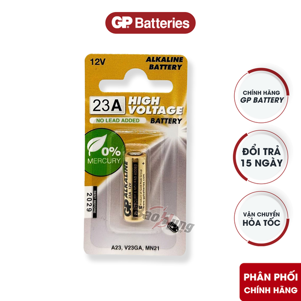Pin GP Alkaline A23 (MN21 / LRV08 / V23GA) - Hàng Chính Hãng
