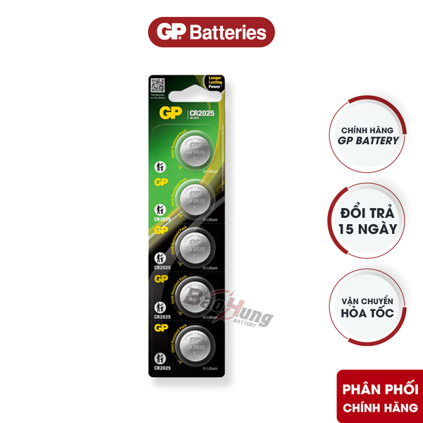 Pin GP CR2025 Lithium 3V - Hàng Chính Hãng