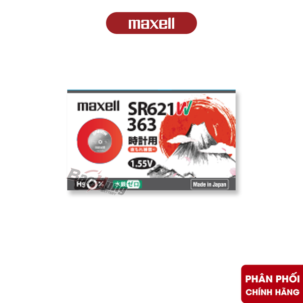 Pin Maxell SR621W / 363 (Đồng Hồ Đeo Tay) - Hàng Chính Hãng