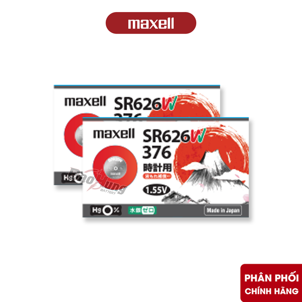 Pin Maxell SR626W / 376 (Đồng Hồ Đeo Tay) - Hàng Chính Hãng