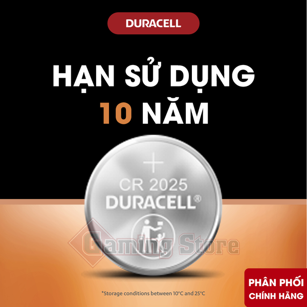 Pin Duracell CR2025 Lithium 3V (Vỉ 2 Viên) - Hàng Chính Hãng