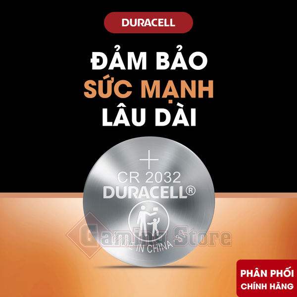 Pin Duracell CR2032 Lithium 3V (Vỉ 2 Viên) - Hàng Chính Hãng