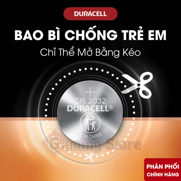 Pin Duracell CR2032 Lithium 3V (Vỉ 2 Viên) - Hàng Chính Hãng