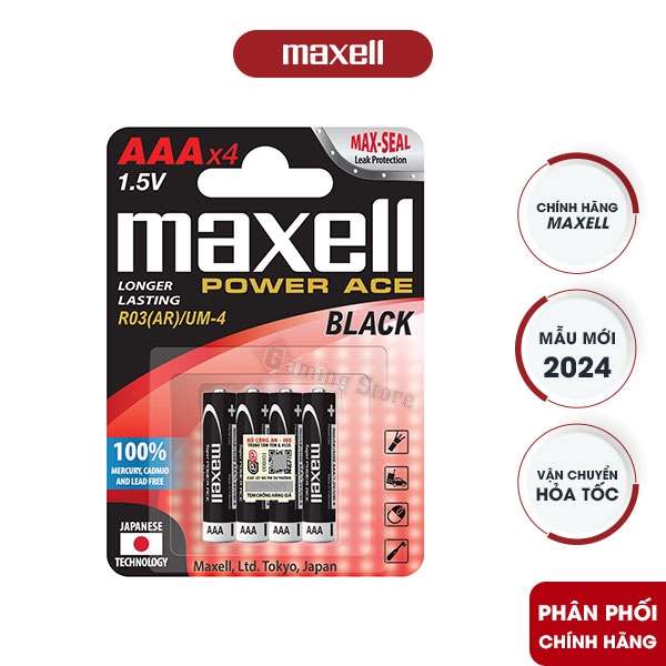 Pin Maxell AAA / R03 1.5V (Vỉ 4 Viên) – Hàng Chính Hãng
