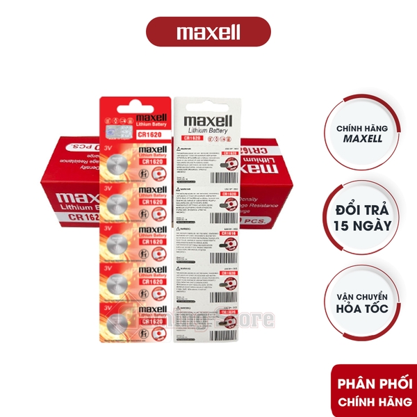 Pin Maxell CR1620 Lithium 3V - Hàng Chính Hãng