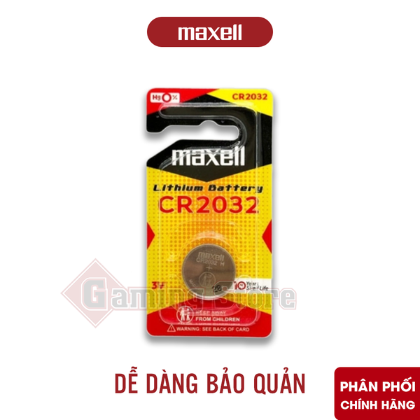 Pin Maxell CR2032 Lithium 3V (Vỉ 1 Viên) - Hàng Chính Hãng