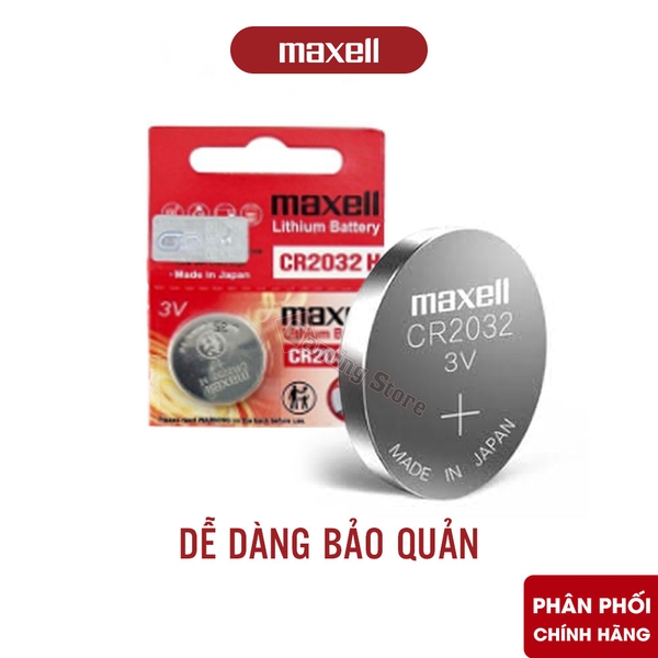 Pin Maxell CR2032 Lithium 3V - Hàng Chính Hãng
