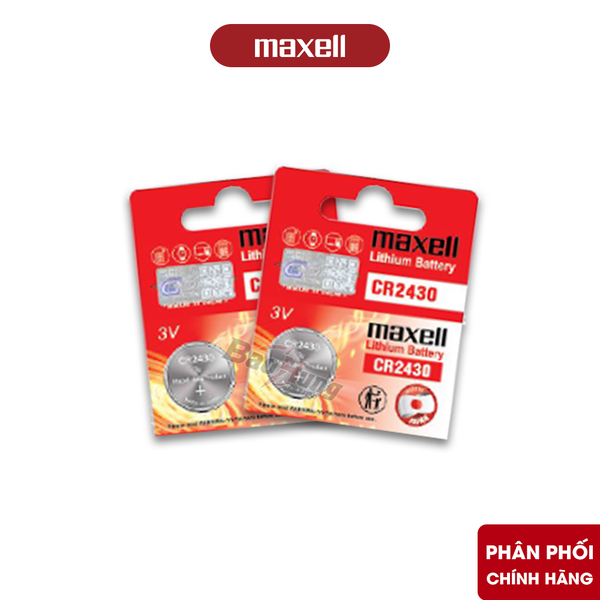 Pin Maxell CR2430 Lithium 3V - Hàng Chính Hãng