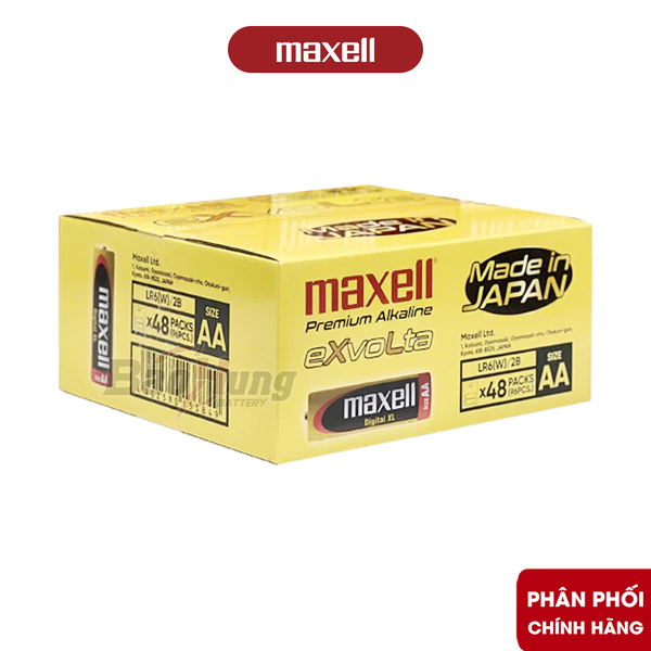 Pin Maxell EXvolta Premium Alkaline AA / LR6 1.5V ( Combo 4 Vỉ  ) - Hàng Chính Hãng