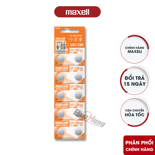 Pin Maxell Alkaline LR1130 (AG10 / LR54) - Hàng Chính Hãng
