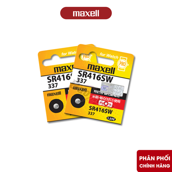 Pin Maxell SR416SW / 337 (Đồng Hồ Đeo Tay) - Hàng Chính Hãng