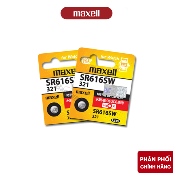 Pin Maxell SR616SW / 321 (Đồng Hồ Đeo Tay) - Hàng Chính Hãng