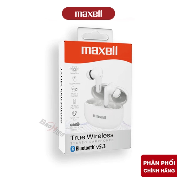 Tai Nghe True Wireless Maxell BTW20WH - Hàng Chính Hãng