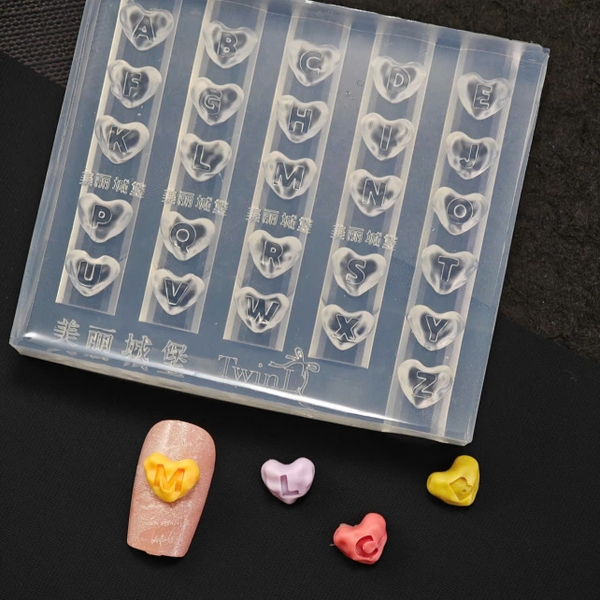KHUÔN SILICONE DÂU TÂY-KHUÔN NƠ-KHUÔN TIM-KHUÔN SILICONE LÀM CHARM NAIL