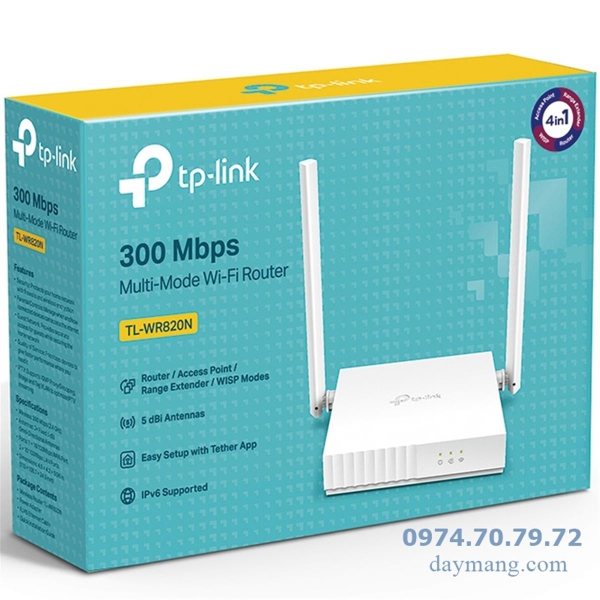 Bộ phát Wifi TPLink 820N (2 râu)