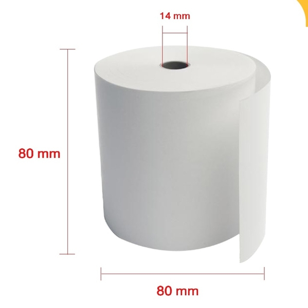 Giấy in hoá đơn khổ K80 (in nhiệt) Ø 80 - Cuộn to