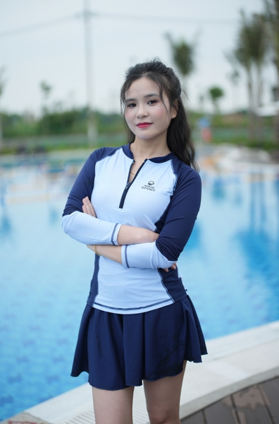 S41 -Set Bơi Tay Dài Váy Swimbros