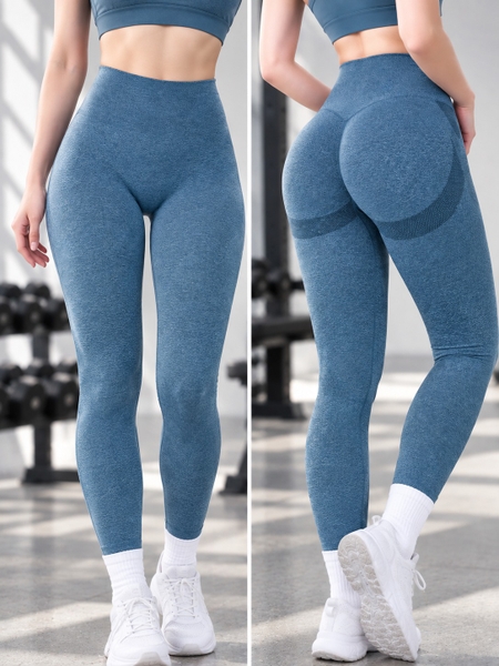 Quần Legging Nữ Cạp Cao Bản Rộng Nâng Mông Ôm Dáng Tập Gym image 3