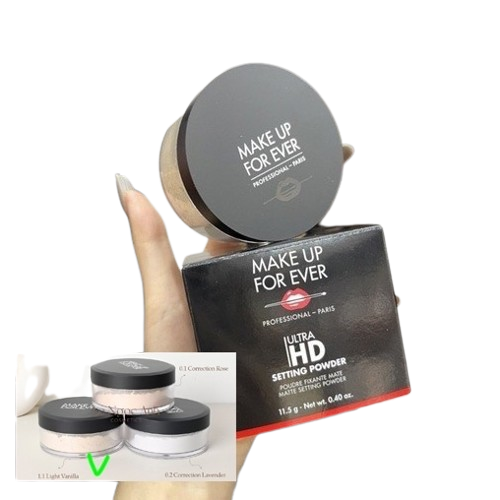Phấn phủ MAKE UP for ever ultra hd setting 11,5g - 1.0 vanille (bản nắp đen)