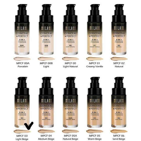 Kem nền MILANI conceal 2in1 - 03
