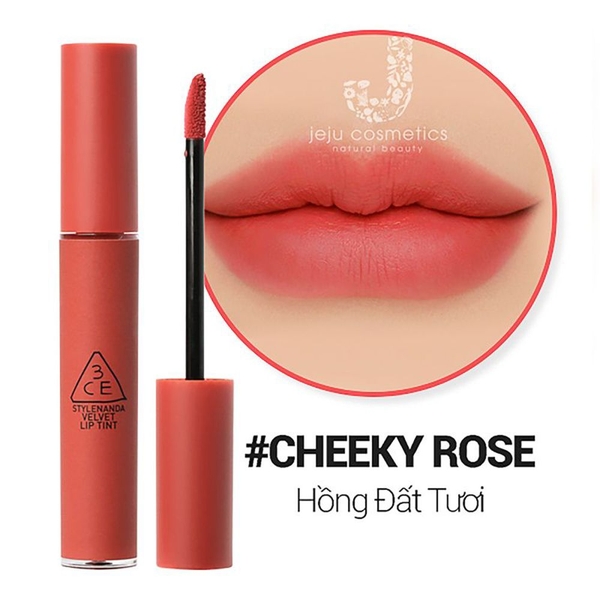 Son 3CE velvet lip tint - cheeky rose
