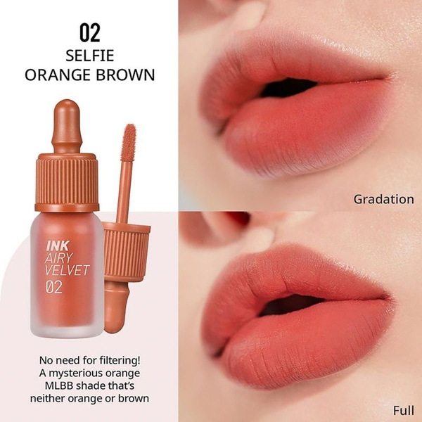 Son PERIPERA ink airy velvet - 02 selfie orange rrown