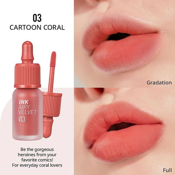 Son PERIPERA ink airy velvet - 03 cartoon coral