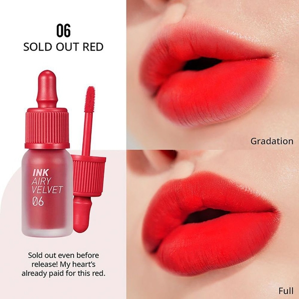 Son PERIPERA ink airy velvet - 06 sold out red