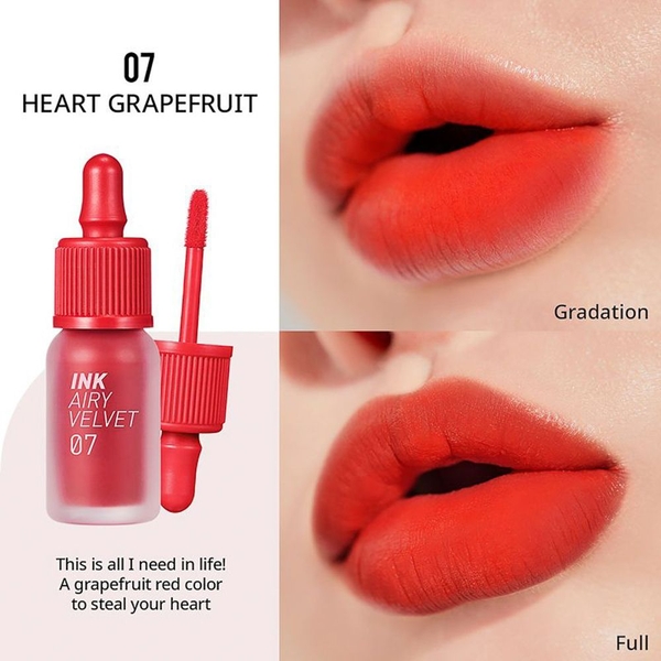 Son PERIPERA ink airy velvet - 07 heart grapefruit