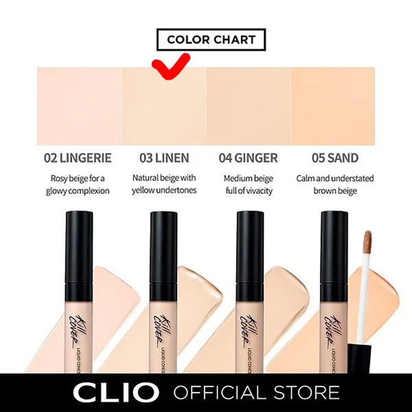 Che khuyết điểm CLIO kill cover dạng kem - 3-BY linen