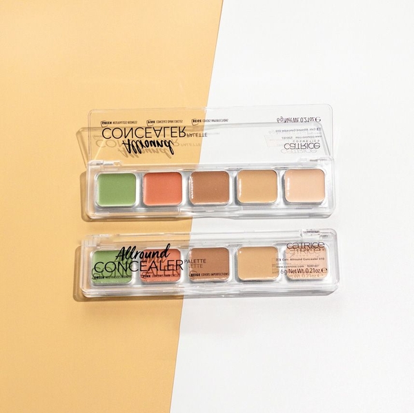 Che khuyết điểm + tạo khối CATRICE allround (bảng 5 ô)