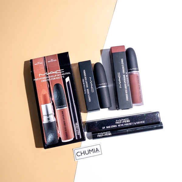 Set 3 món MAC prep+powder kiss lip - neutral