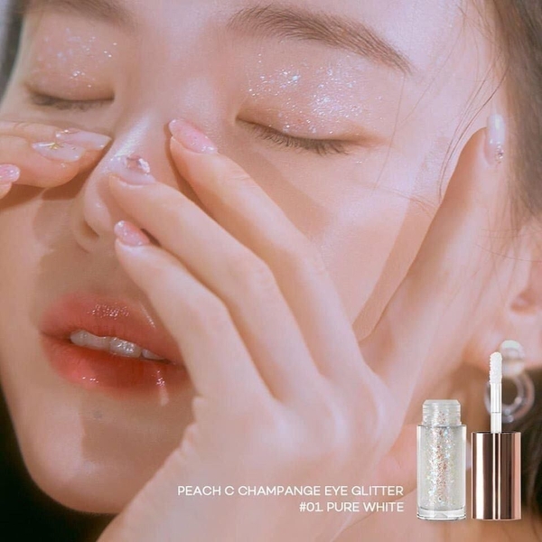 Phấn mắt PEACH C champagne (nhũ) - pure white (XOÁ)