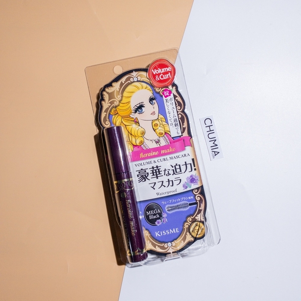 Mascara KISS ME volume & curl - black (dày & cong)
