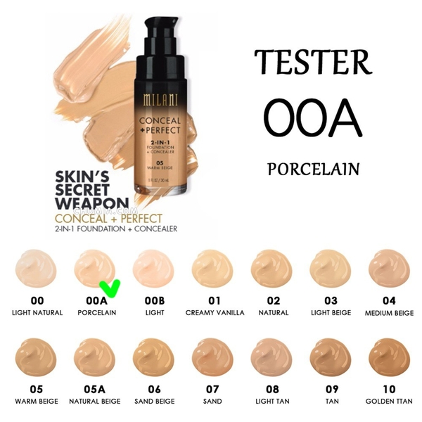 Kem nền MILANI conceal 2in1 - 00A