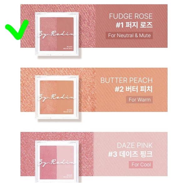 Má hồng TOO COOL for school blush beam duo 7,6g dạng thạch - 01 fudge rose