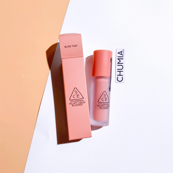 Má hồng 3CE velvet liquid blusher (kem) - like that