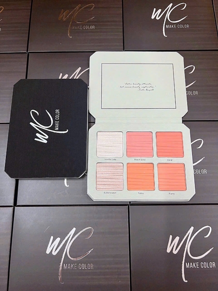Má hồng + bắt sáng MC 6 colors face palette - No. 1