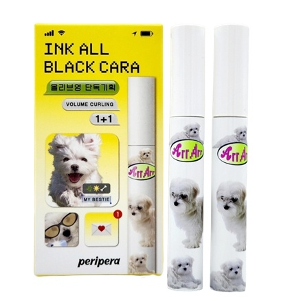 Mascara PERIPERA ink all black cara (2 cây) - 02 volume curling