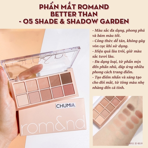 Phấn mắt ROMAND better than - 05 shade & shadow garden