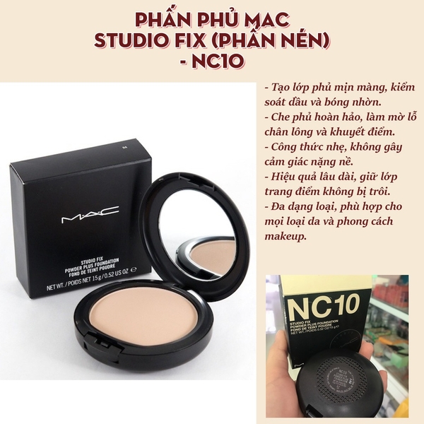 Phấn phủ MAC studio fix (phấn nén) - Nc10