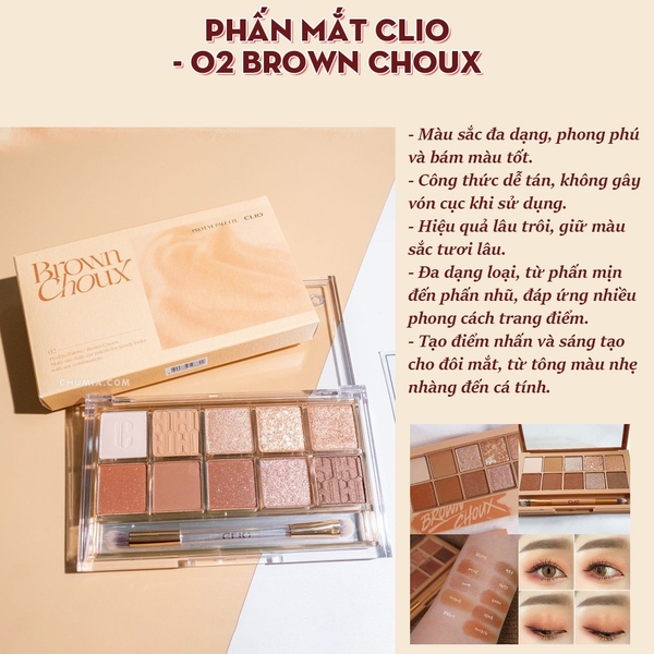 Phấn mắt CLIO - 02 brown choux