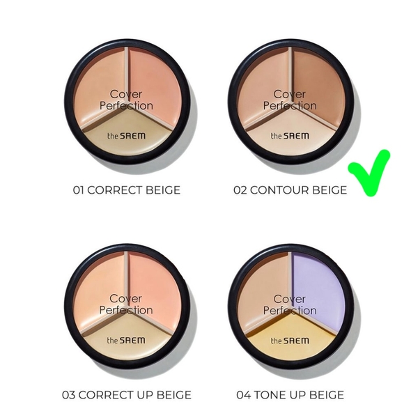 Che khuyết điểm THE SAEM cover perfection triple pot - #02