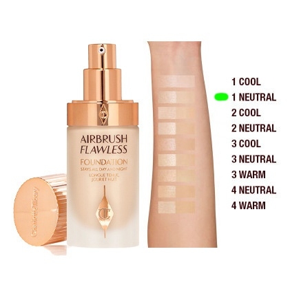 Kem nền CHARLOTTE tilbury ladies airbrush flawless 30ml - số 1 neutral