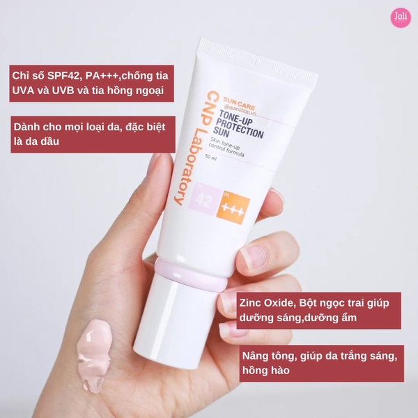 Kem chống nắng nâng tone CNP laboratory tone-Up SPF42 PA+++ (2 tuýp 50ml + 31ml)